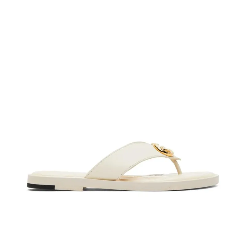 GUCCI Interlocking Slip Resistant Flip Flops Women's White-1