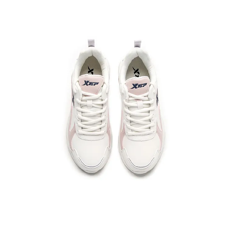 XTEP Water Resistant Low Top Running Shoes Women's White Pink-3
