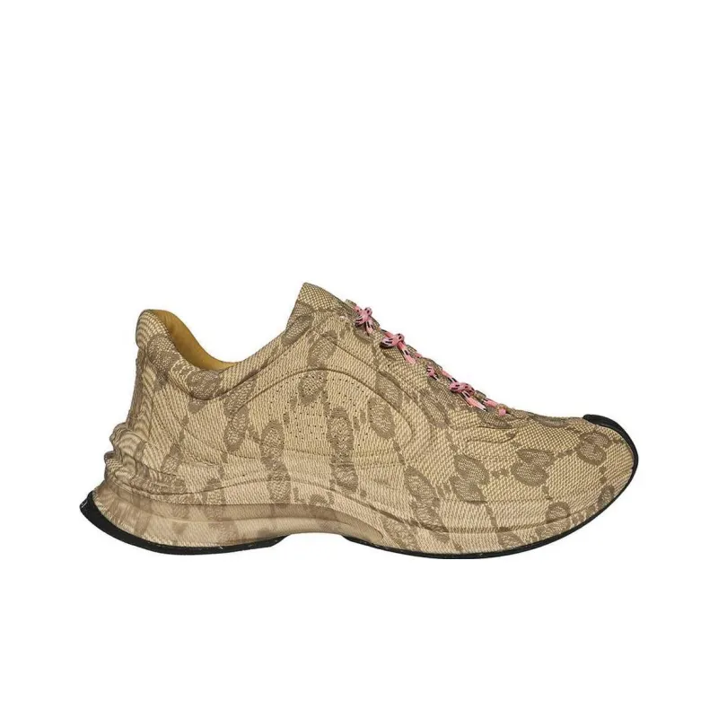 GUCCI Women's Run Sneaker 'Beige Ebony Monogram' Women's-2