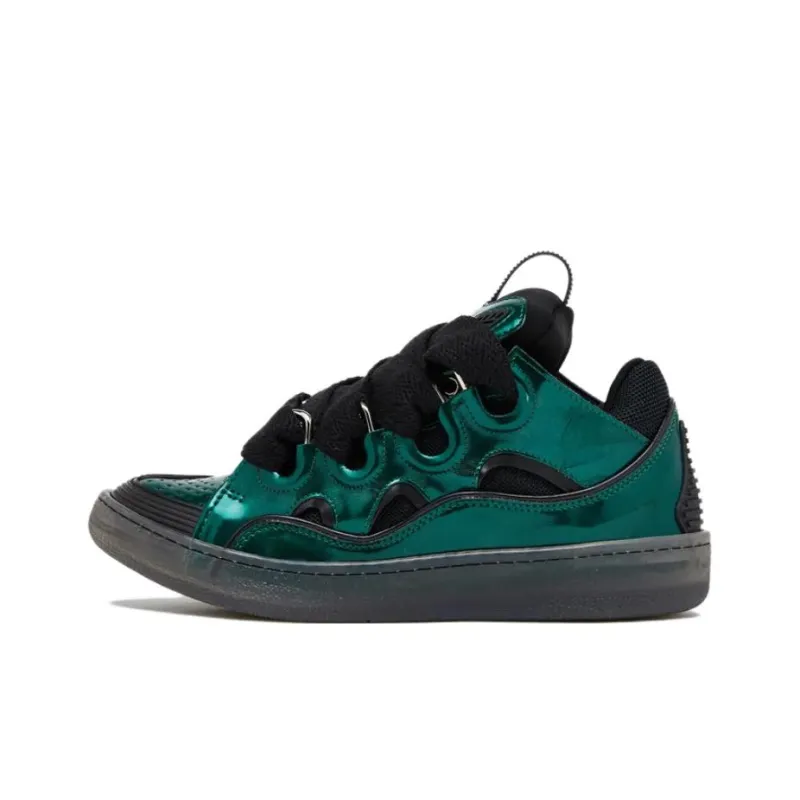 Lanvin Curb Low Top Skateboard Shoes Men's Black-0