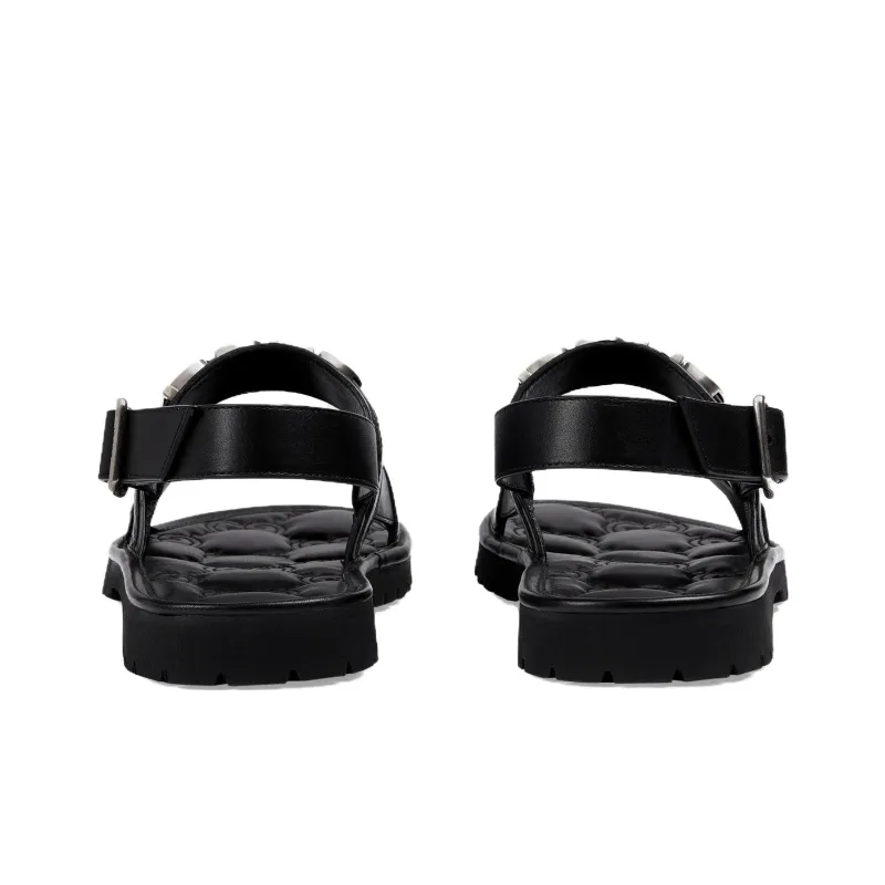 GUCCI One Strap Sandals Men's Black-3