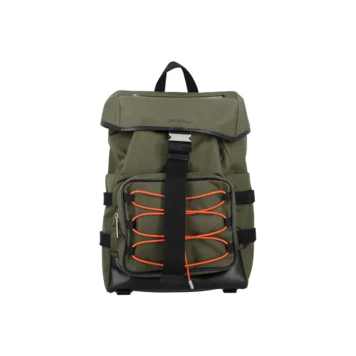 OFF-WHITE Courrie Flap Drawstring Backpack Moss Green/Multicolor