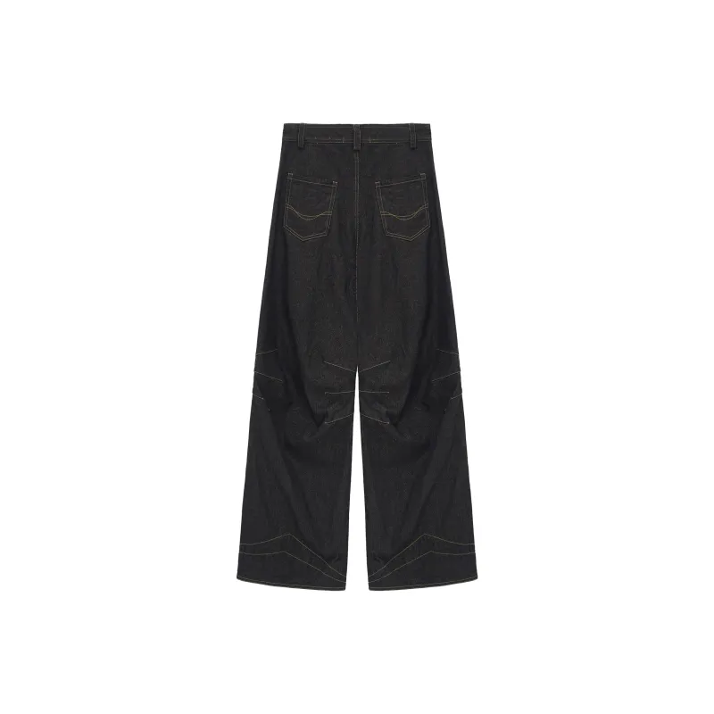 UNVESNO Jeans Unisex Black-1