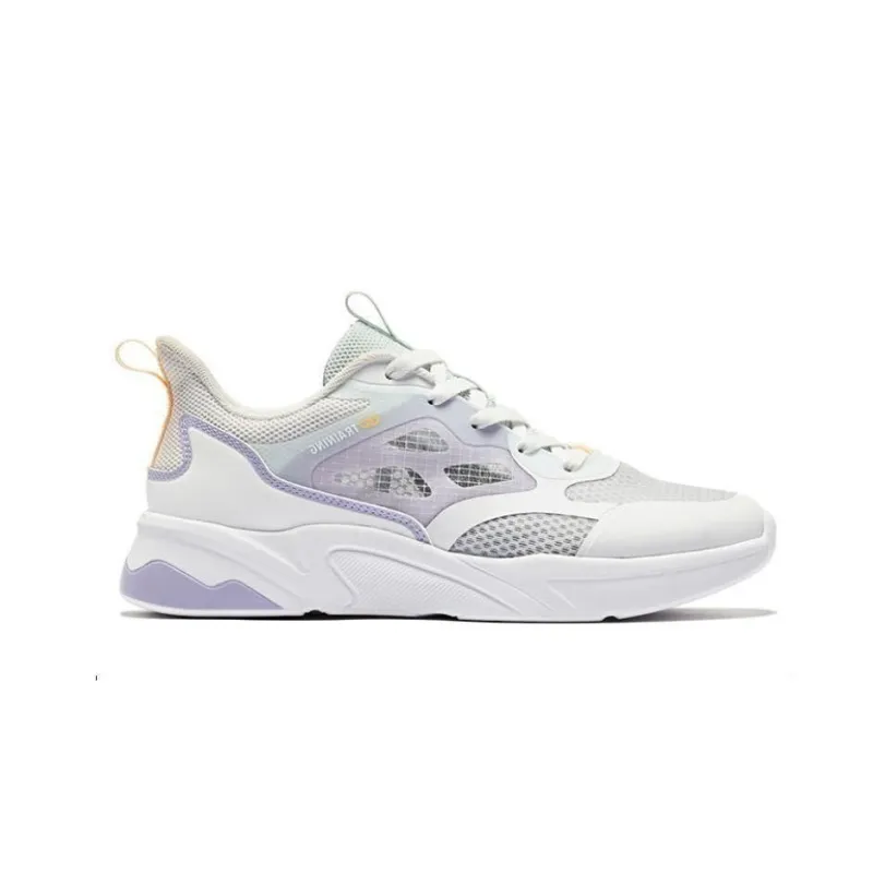 QIAODAN Cushioned Slip-Resistant Low-Top Running Shoes Women's Jordan White-1