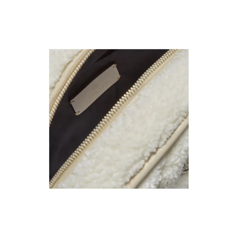 Moncler Fabric Shoulder Bag, Crossbody Bag Women's White-3