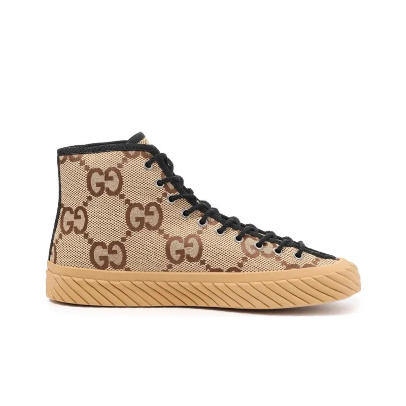 GUCCI Maxi Gg High Top Beige Ebony-1