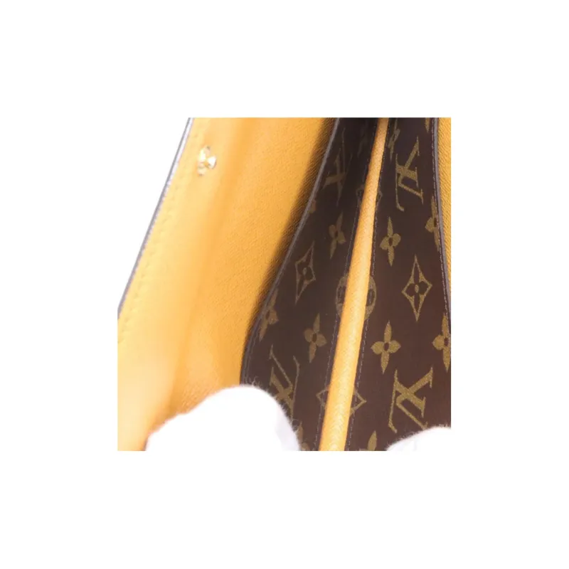 LOUIS VUITTON Coated Canvas Key Pouch Women's Brown-3