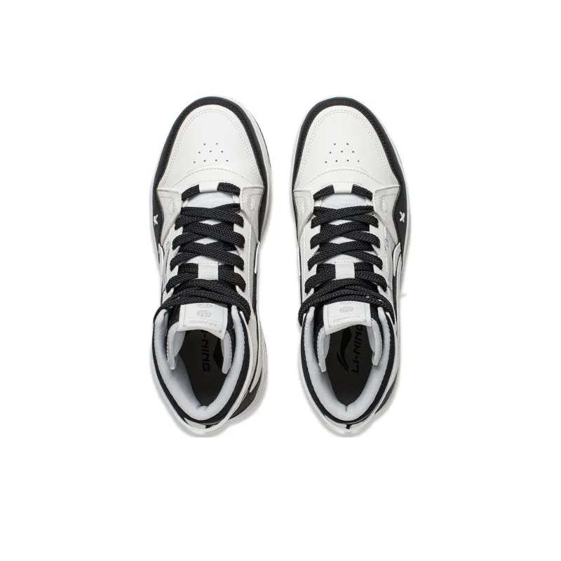 LiNing Yamahara 2.0 Anti Slip Wear Resistant High Top Skateboard Shoes Men's Black White-3