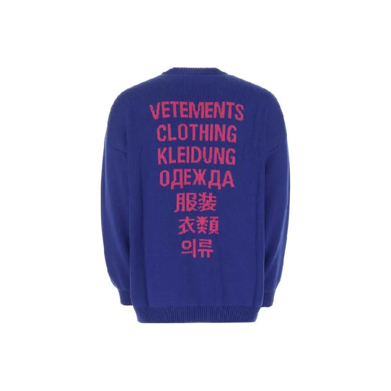 Vetements Sweaters Men Royal Blue-1
