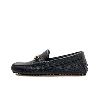 GUCCI Horsebit detail Leather Loafers