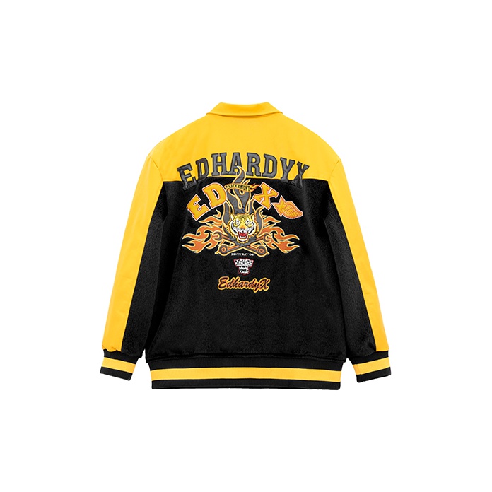 ED HARDY X Jackets Unisex Black XXL - POIZON ED HARDY X Jackets Unisex Black XXL - POIZON
