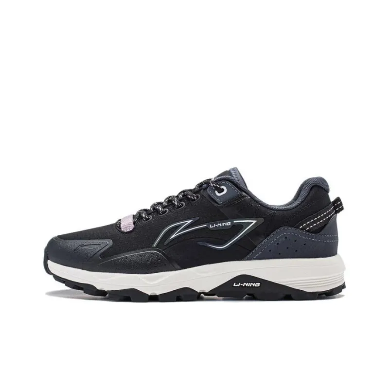 LiNing Gundam Cushioning Anti Slip And Wear Resistant Low Top Running Shoes Women's Black-0