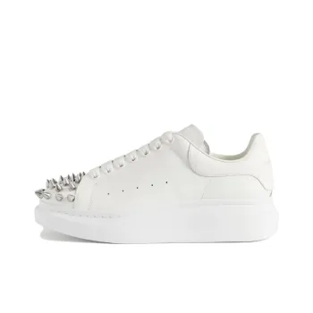 Alexander McQueen Leather Spike Larry Sneakers 'White'