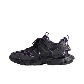 Balenciaga Track Sock Sneakers 'Black And Light Purple Knit And Nylon' Women's