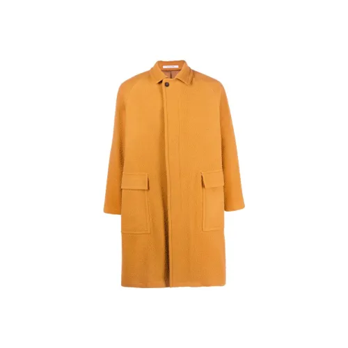 Tagliatore Coats Men Mustard Yellow