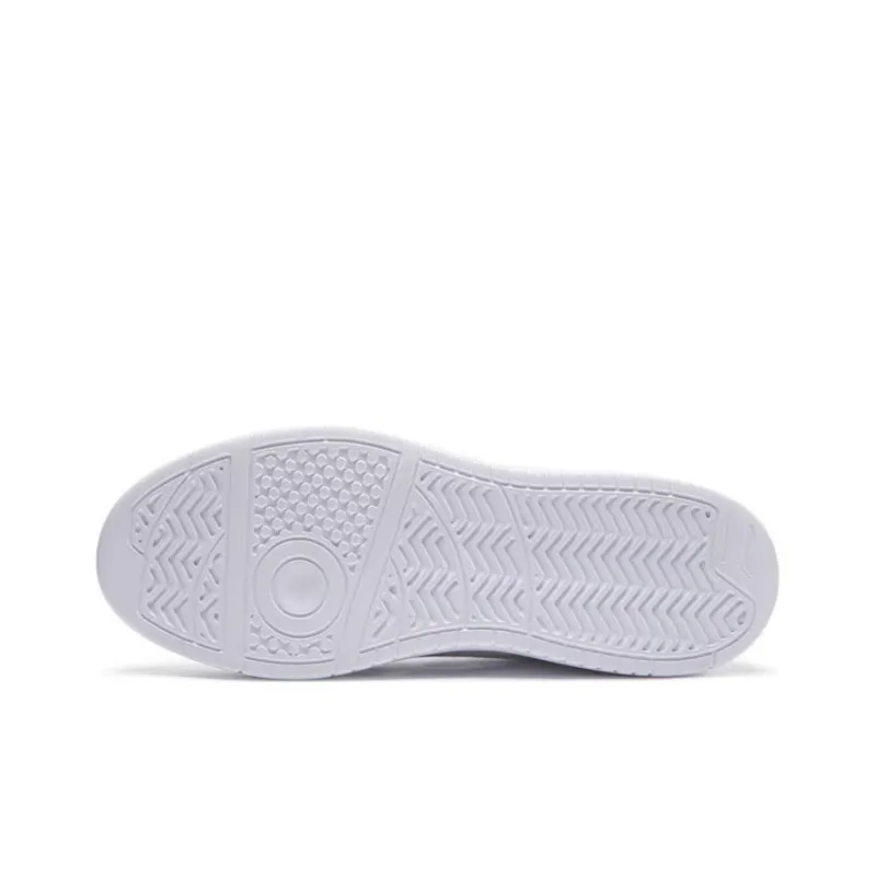 LiNing Acer Truncatum Slip Resistant Cushioning Wear Resistant Height Increasing Low Top Skateboard Shoes Men's White-4