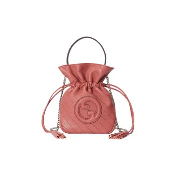 GUCCI Blondie Leather Bucket Bag, Shoulder Bag, Crossbody Bag, Handbag Mini Women's Pink