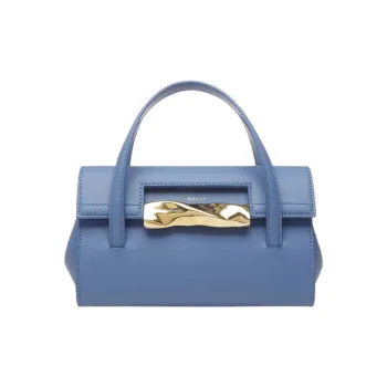 BALLY Cow Leather One Shoulder Handbags Mini Women's Blue