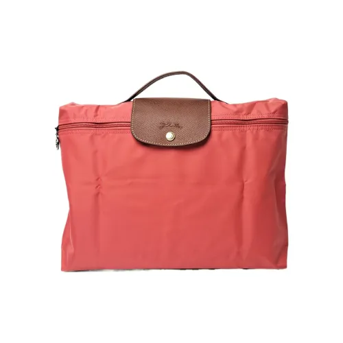 LONGCHAMP Le Pliage Polyamide Canvas Canvas Bag Briefcase Handbag Small Size Women's Red