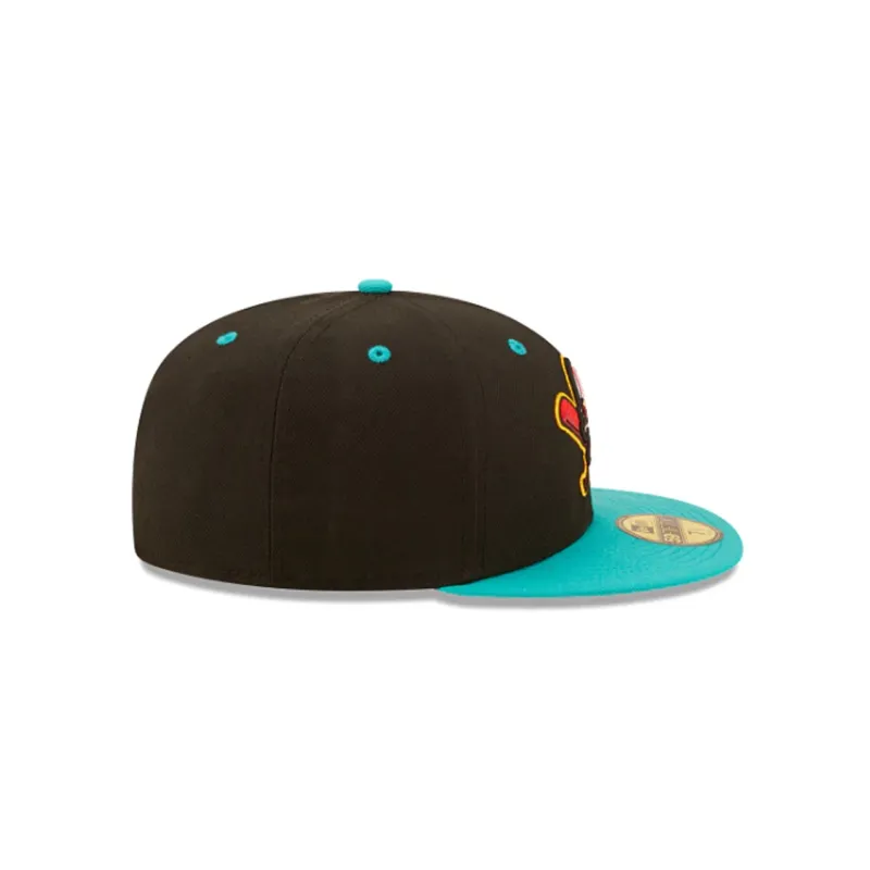 New Era Polyester Baseball Caps Unisex Black/Teal-4