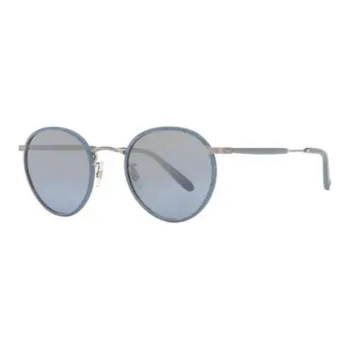 GARRETT LEIGHT Metal Irregular Shape Sunglasses Unisex Blue
