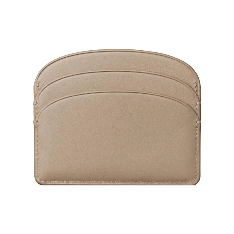 A.P.C Cow Leather Card Holder Women's Khaki-2