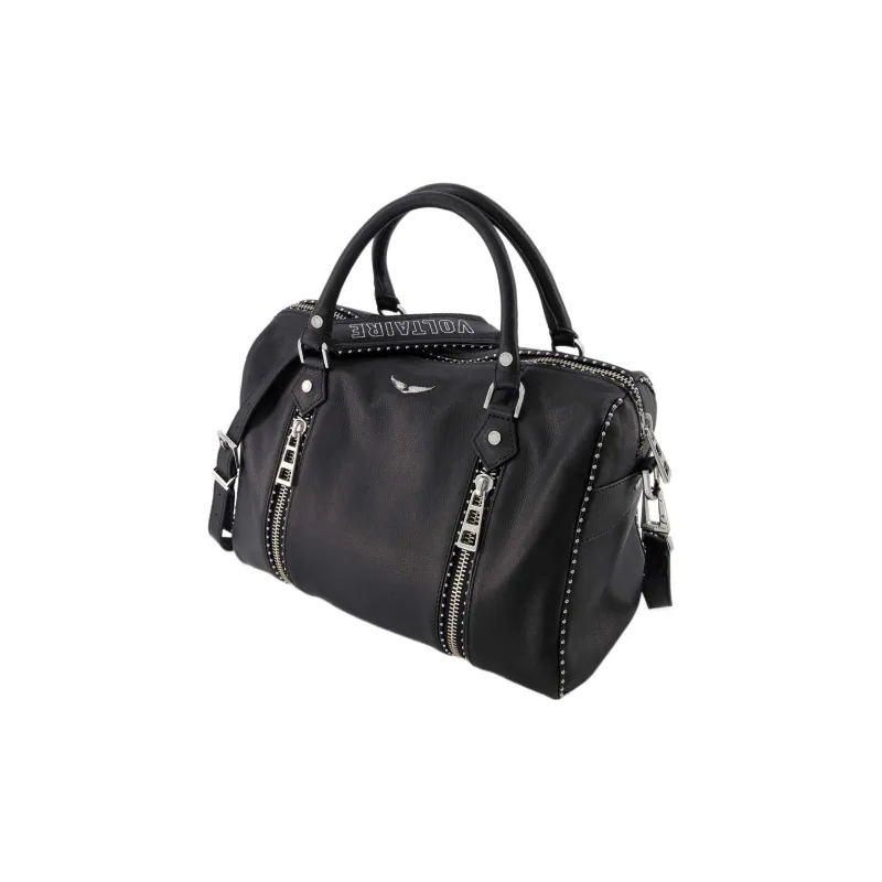Zadig & Voltaire Logo Plaque Zipped Medium Tote Bag-1