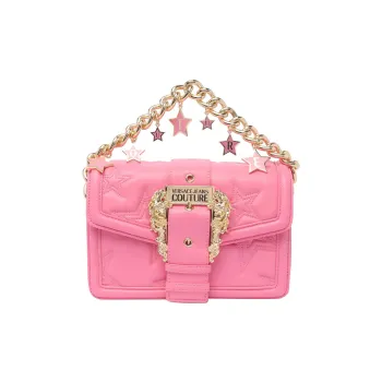 VERSACE JEANS COUTURE Polyester Shoulder Bag, Crossbody Bag Women's Pink