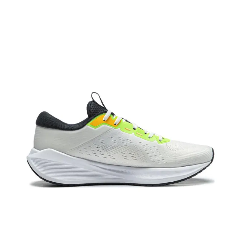 LiNing Wave V2 Cushioning, Slip Resistant, And Abrasion Resistant Low Top Casual Running Shoes Men's White Yellow-1