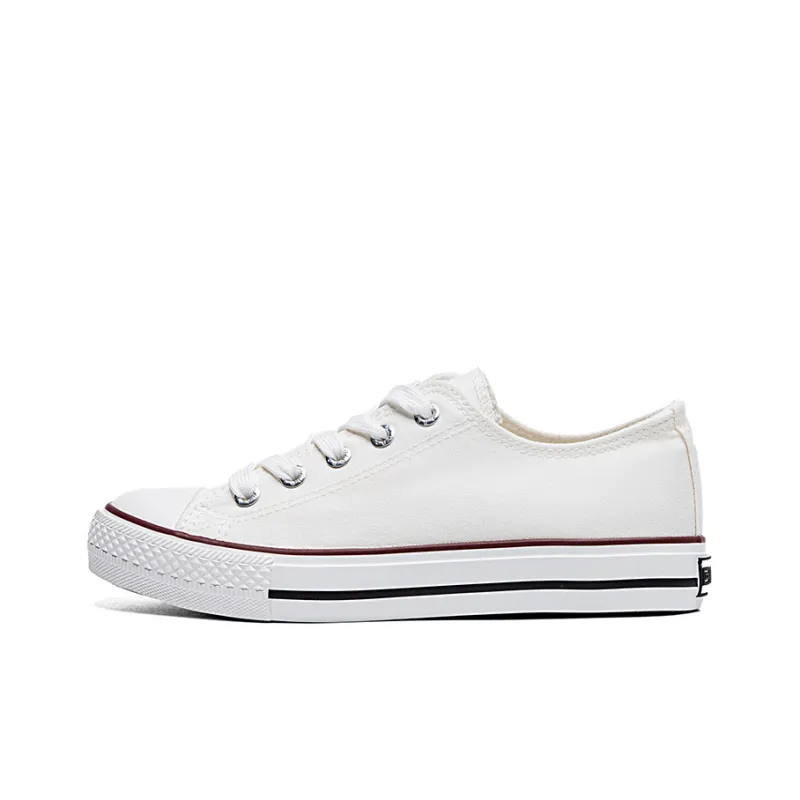Warrior Durable Breathable Lightweight Low Top Canvas Shoes Unisex White-0