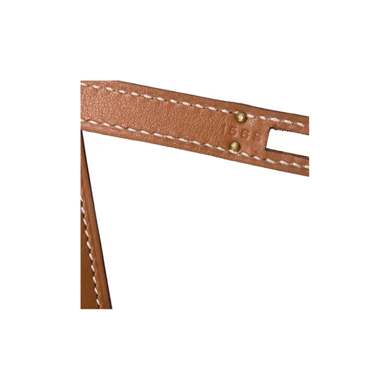 HERMES Kelly Danse Swift Leather Handheld Crossbody Bag, Shoulder Bag Women's 37 Gold-6
