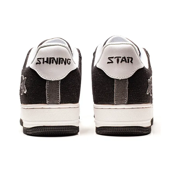 VOIT Stars Shoes Low Top Skateboard Shoes Unisex Black-4