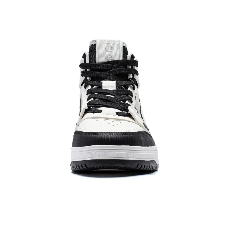 LiNing Yamahara 2.0 Anti Slip Wear Resistant High Top Skateboard Shoes Women's Black White-4