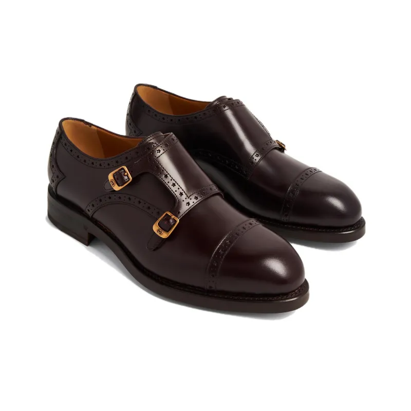 GUCCI Herren Monk Strap Bordeaux-2