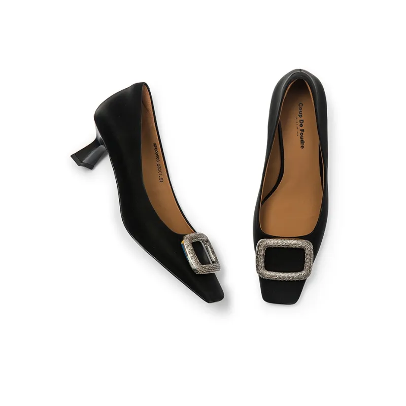 Coup De Foudre Flared Heel High Heels 5.5cm Women's-3