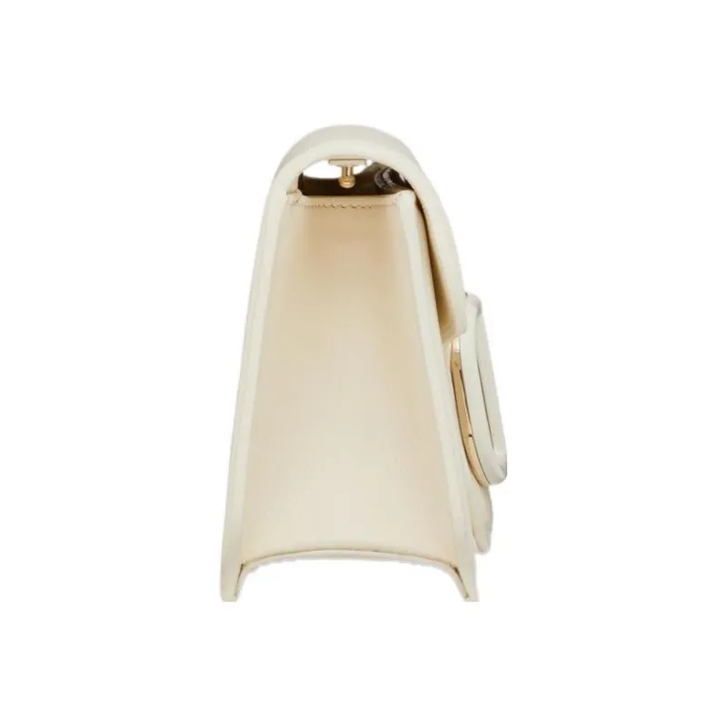 Valentino Locò Calfskin Baguette Bag, Crossbody Handbag, Shoulder Bag Regular Women's Ivory White-2