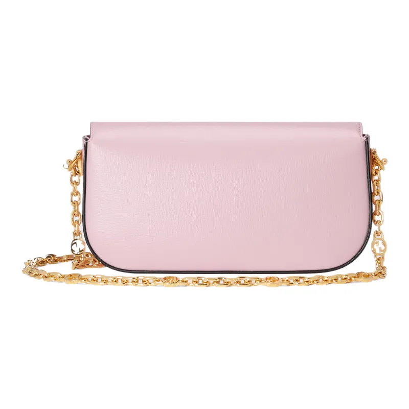 GUCCI Horsebit 1955 Leather Shoulder Bag Baguette Bag Crossbody Bag Shoulder Bag Women's Pink-2