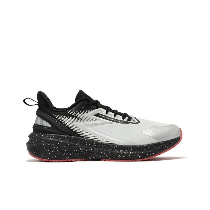 361° Rain Screen Cushioning Lightweight Low Top Training Sprint Long Distance Running Shoes Men's White Black-1