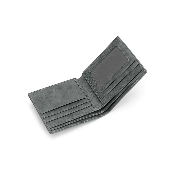 MashaLanti Synthetic Leather Coin Purses Wallets Men's Smoke Gray-3