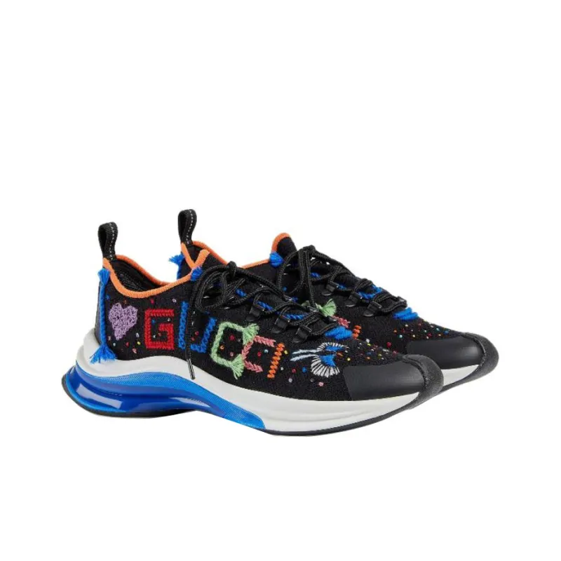 GUCCI RUN Lovelight Low Top Sports Casual Shoes Women's Black-1