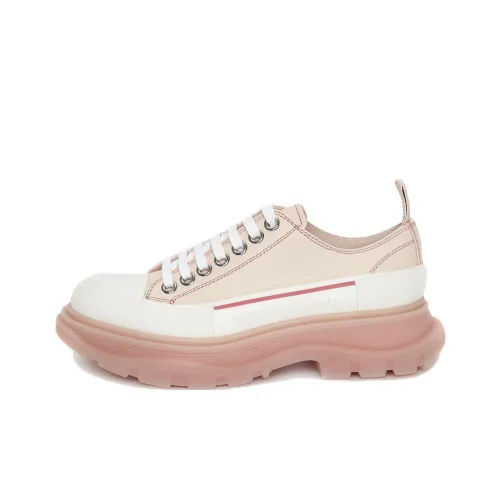 Alexander McQueen Tread Slick Low Lace Up Tea Rose White Women's