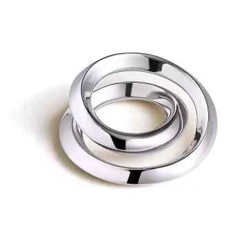 HERMES Scarf Ring Unisex Silver
