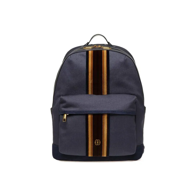 BALLY Fabric Backpack Men's Marine Blue-0