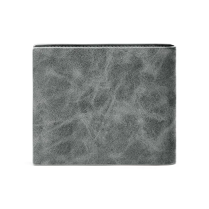 MashaLanti Synthetic Leather Coin Purses Wallets Men's Smoke Gray-2