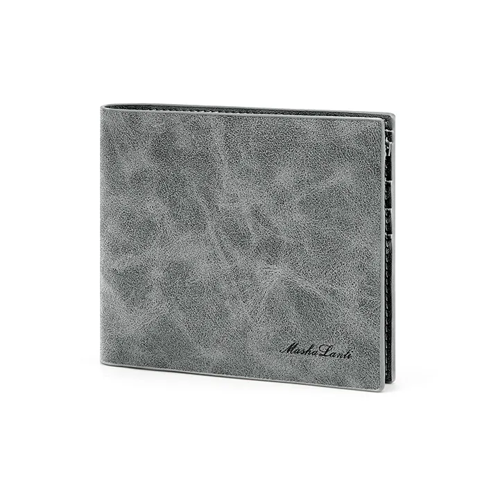 MashaLanti Synthetic Leather Coin Purses Wallets Men's Smoke Gray-1