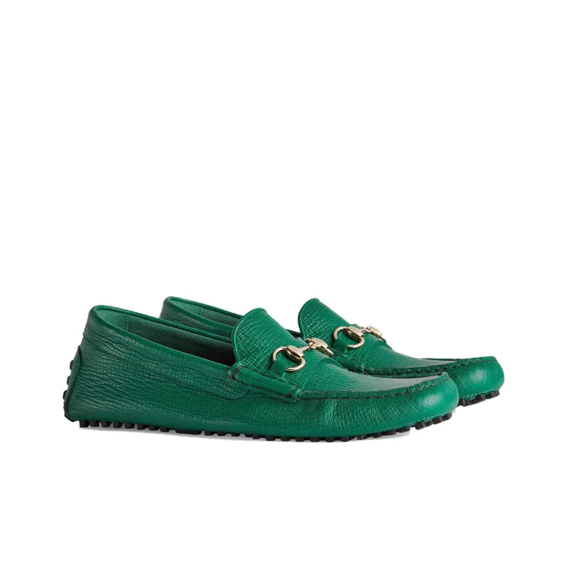 GUCCI Horsebit Casual Shoes Men's Green-1