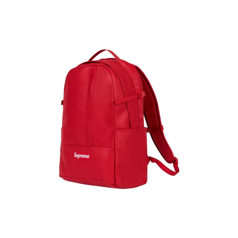 Supreme Cow Leather Backpack Regular Unisex Red-2