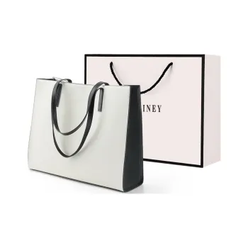 VINEY Cow Leather Shoulder Bag Handbag Tote Bag Shopping Bag Large Size Women's Black