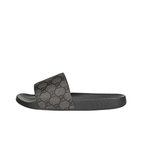 GUCCI Slide Grey Sandals Monogram