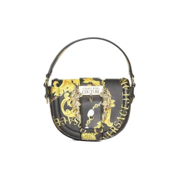 VERSACE JEANS COUTURE Baroque Printed Foldover Top Crossbody Bag